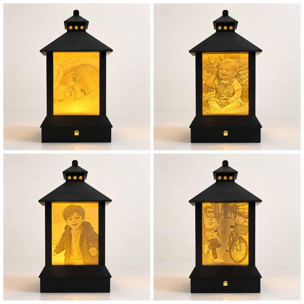 Personalized 3D Lantern Photo Lamp - Four in One