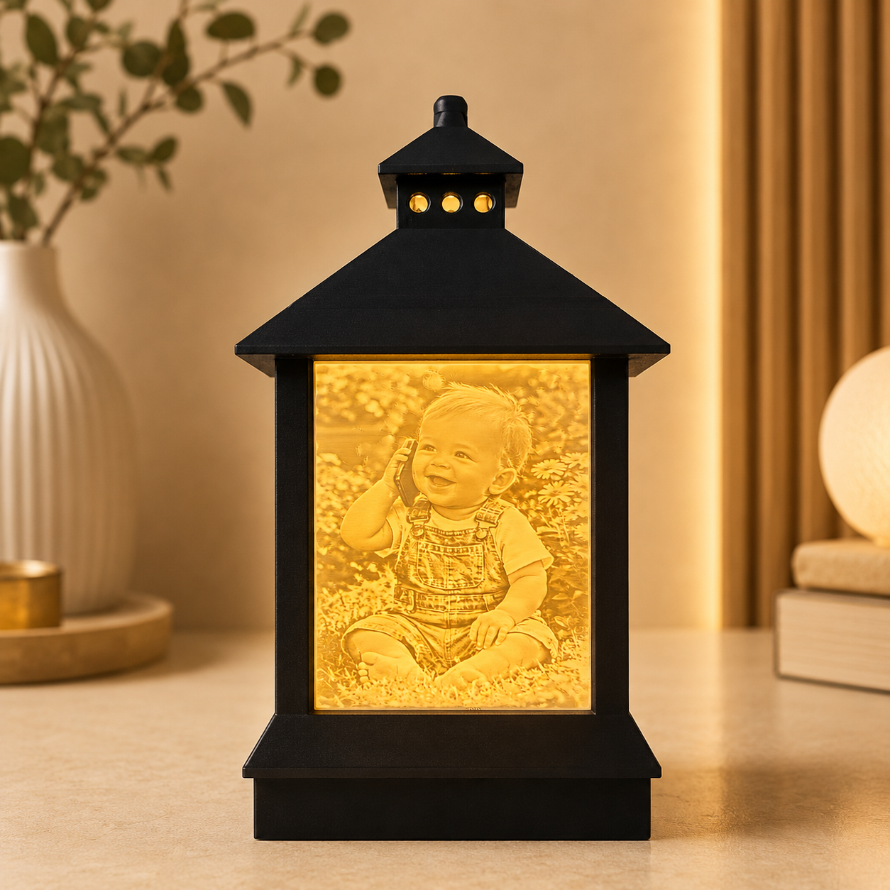 Personalized 3D Lantern Photo Lamp - Four in One