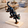 Midnight Prowler – Modern Black Cat Sculpture