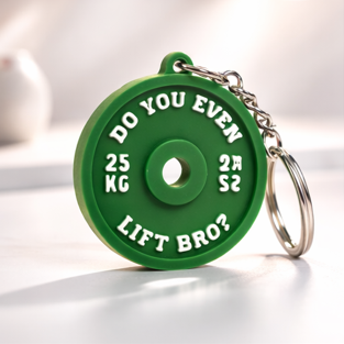 Personalized Gym Plate Key Chain