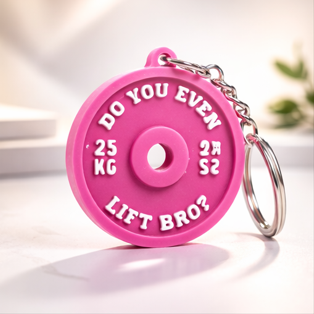 Personalized Gym Plate Key Chain