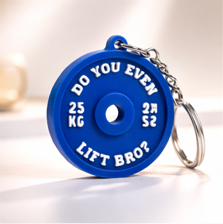 Personalized Gym Plate Key Chain