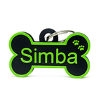 Personalized Double-Sided Dog Name Tag with Free Keychain
