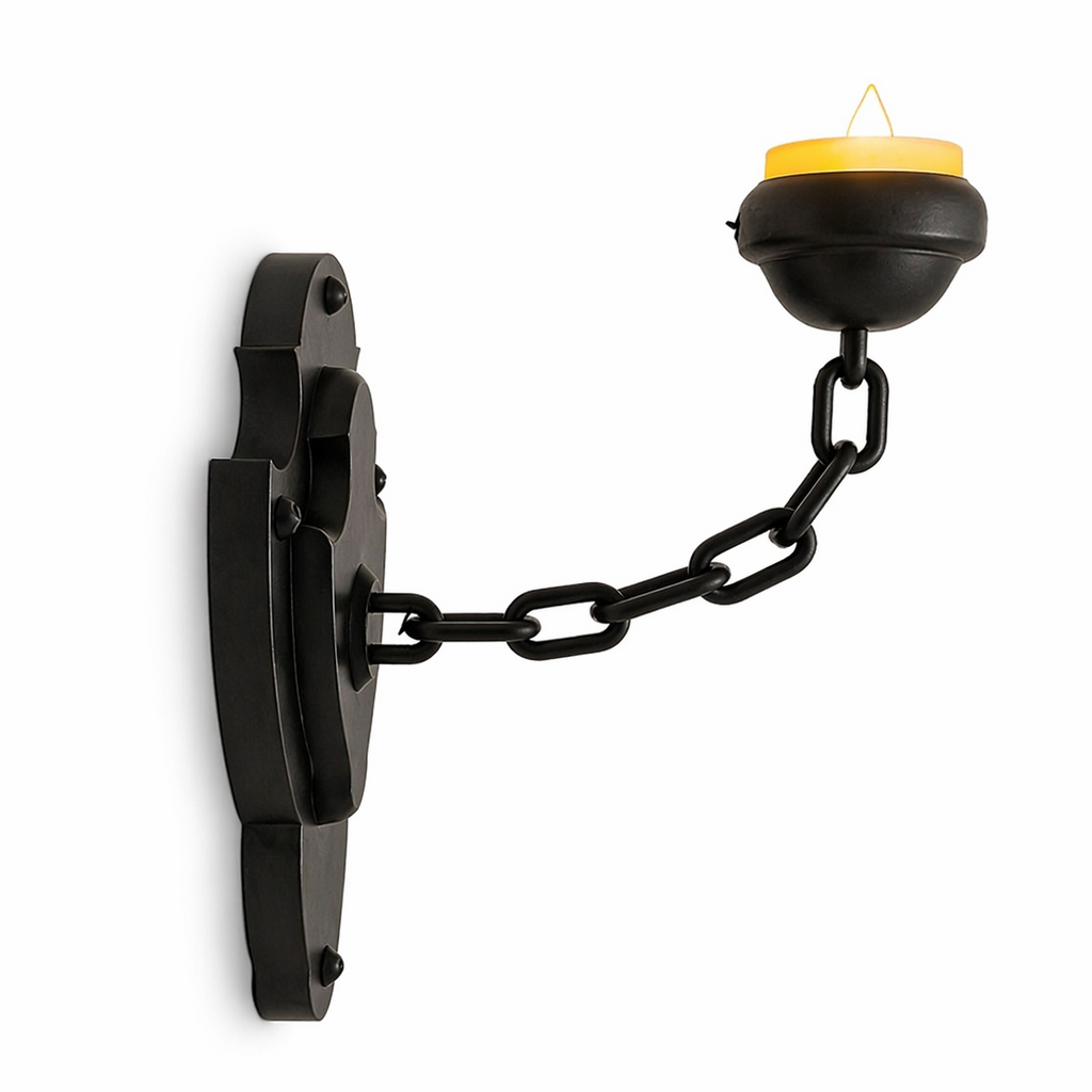 Vintage Chain Wall Sconce Candle Holder