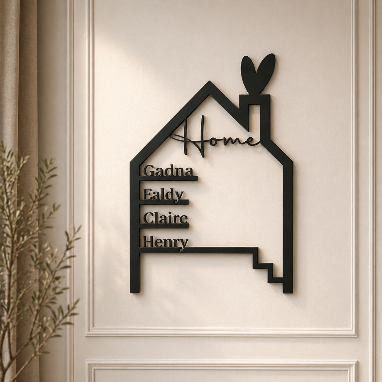 Personalized Family Name Wall Art (Up to 5 Names)