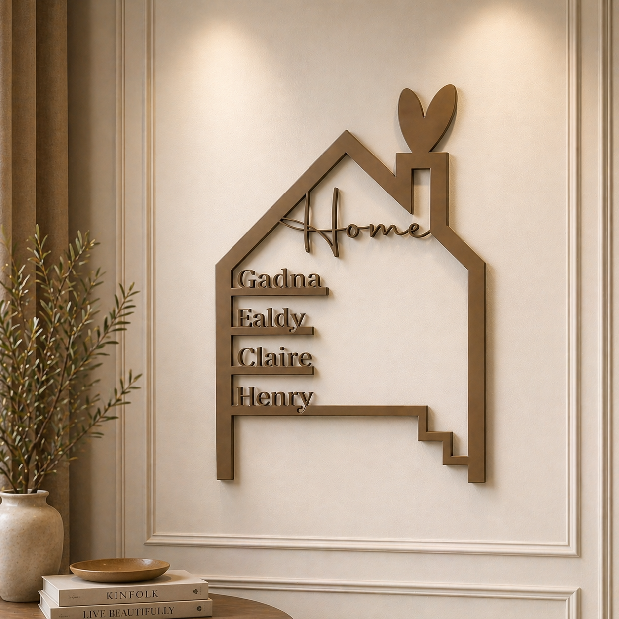 Personalized Family Name Wall Art (Up to 5 Names)