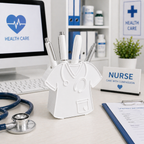 Nurse Scrub Pen Holder – Cute Desk Organizer for Healthcare Professionals