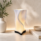 AuraGlow Sculptural Wave Table Lamp | Premium Modern Home Decor Light | 1-Year Warranty