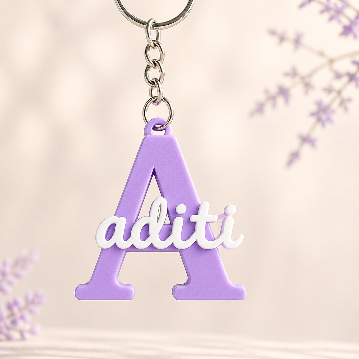 Personalized Initial Name Keychain