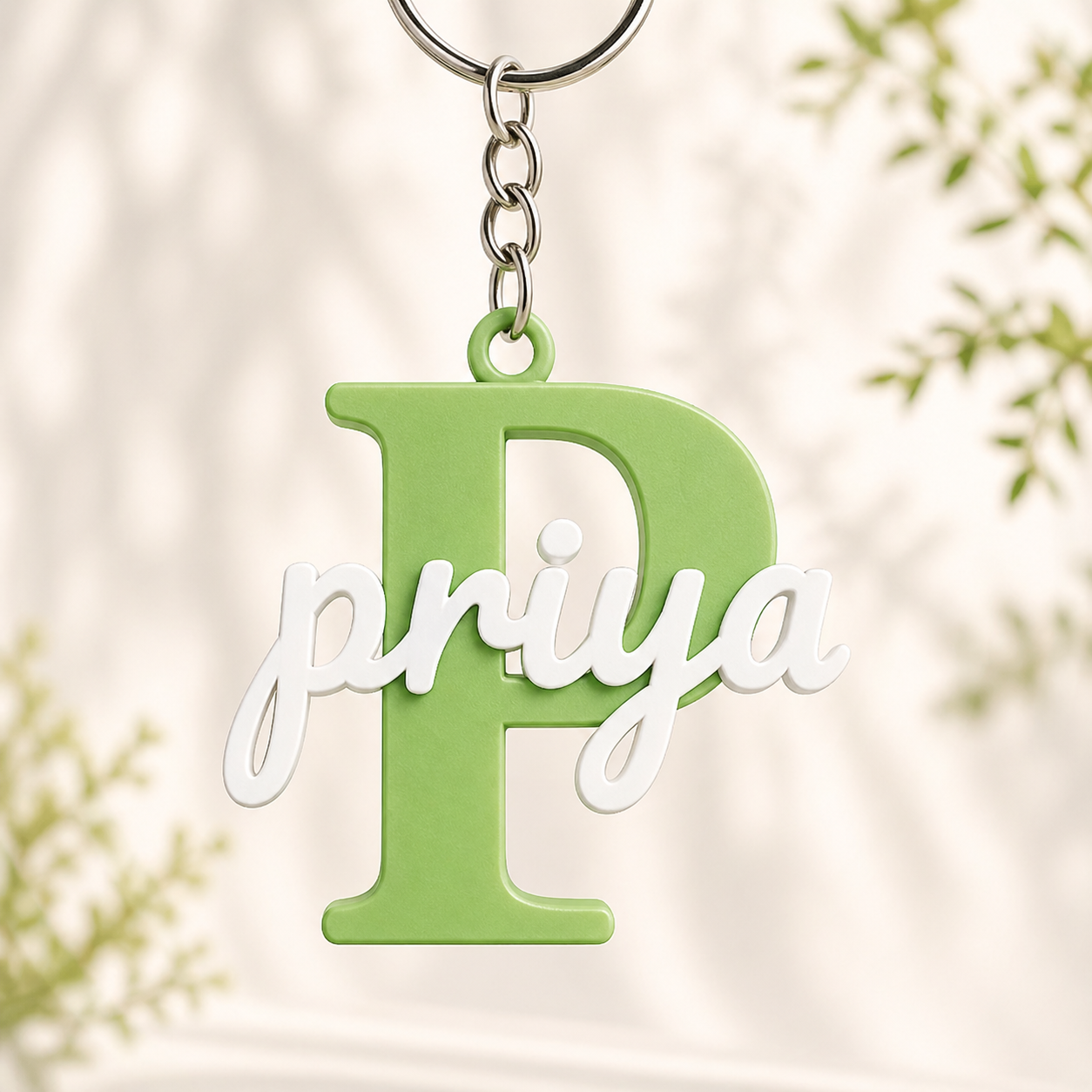 Personalized Initial Name Keychain