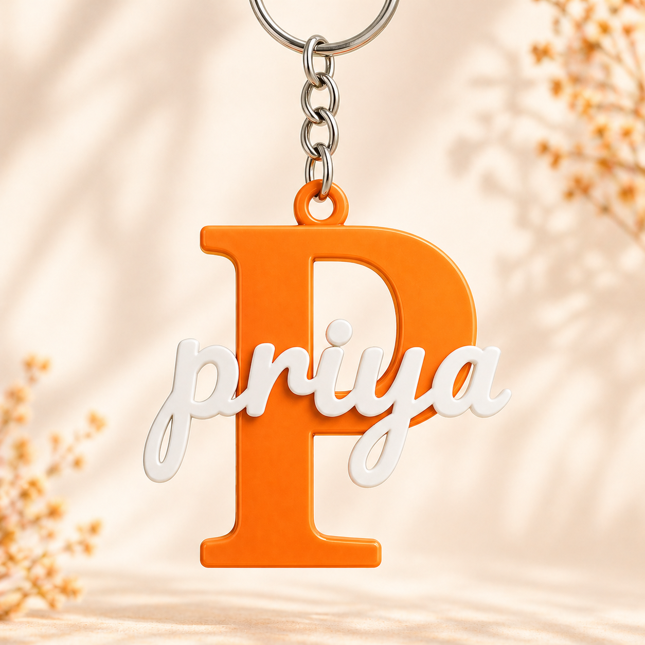 Personalized Initial Name Keychain