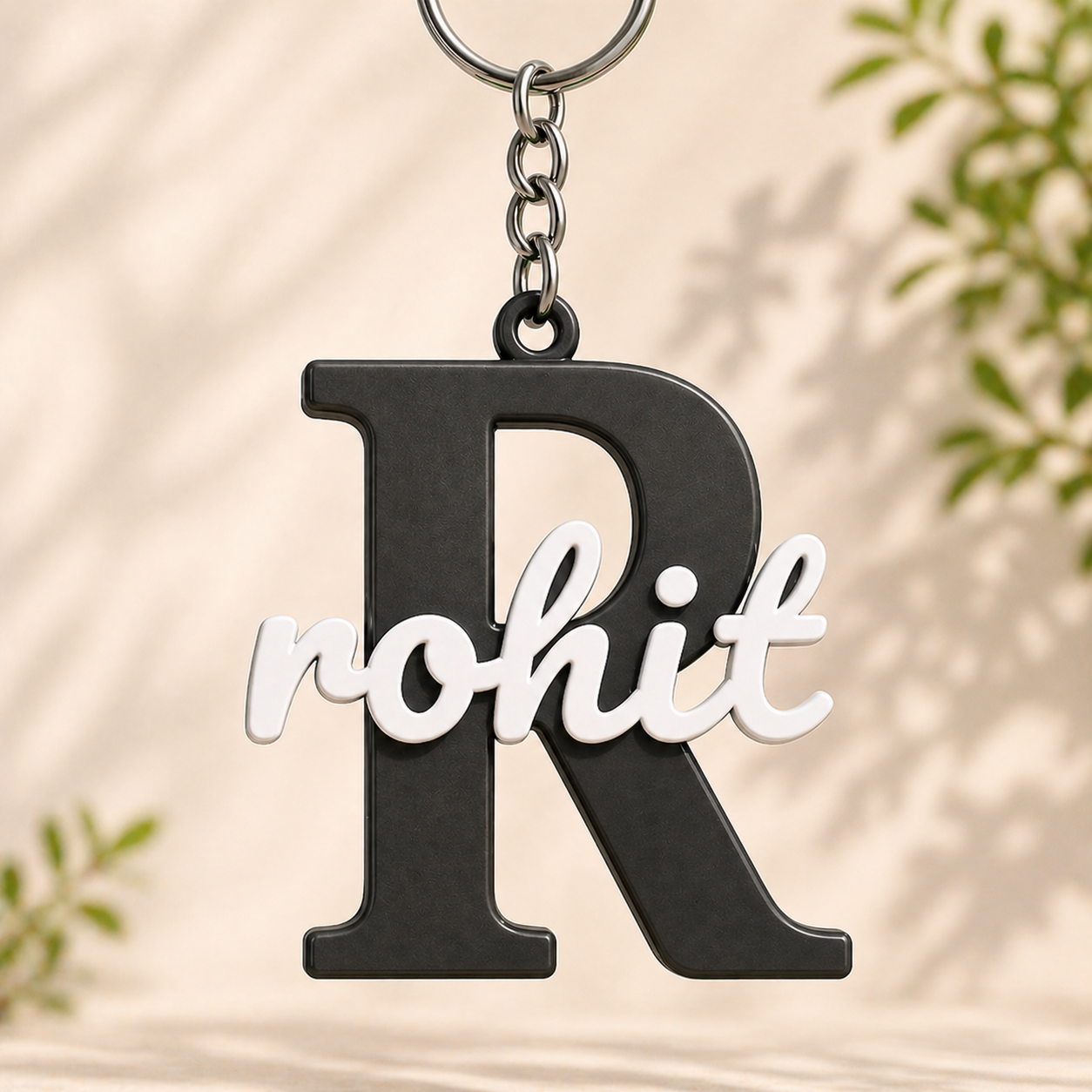Personalized Initial Name Keychain