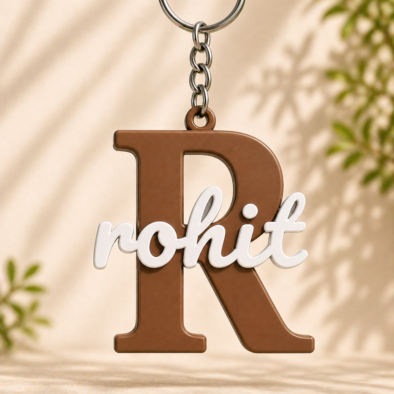 Personalized Initial Name Keychain