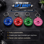 Personalized Gym Plate Key Chain