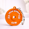 Personalized Gym Plate Key Chain