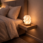 AuraGlow Sculptural Table Lamp | Warm Ambient Designer Bedside & Desk Light | 1-Year Warranty