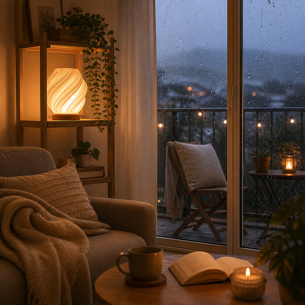 AuraGlow Spiral Table Lamp | Warm White LED | 1-Year Warranty | Premium Home Decor Light