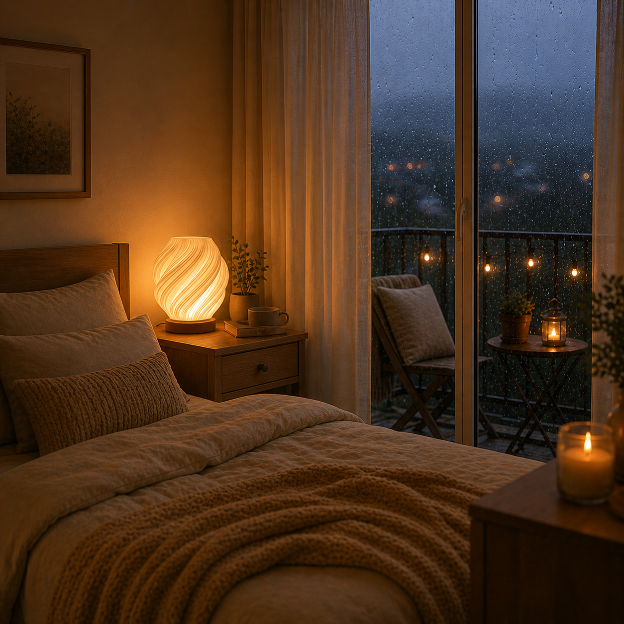 AuraGlow Spiral Table Lamp | Warm White LED | 1-Year Warranty | Premium Home Decor Light