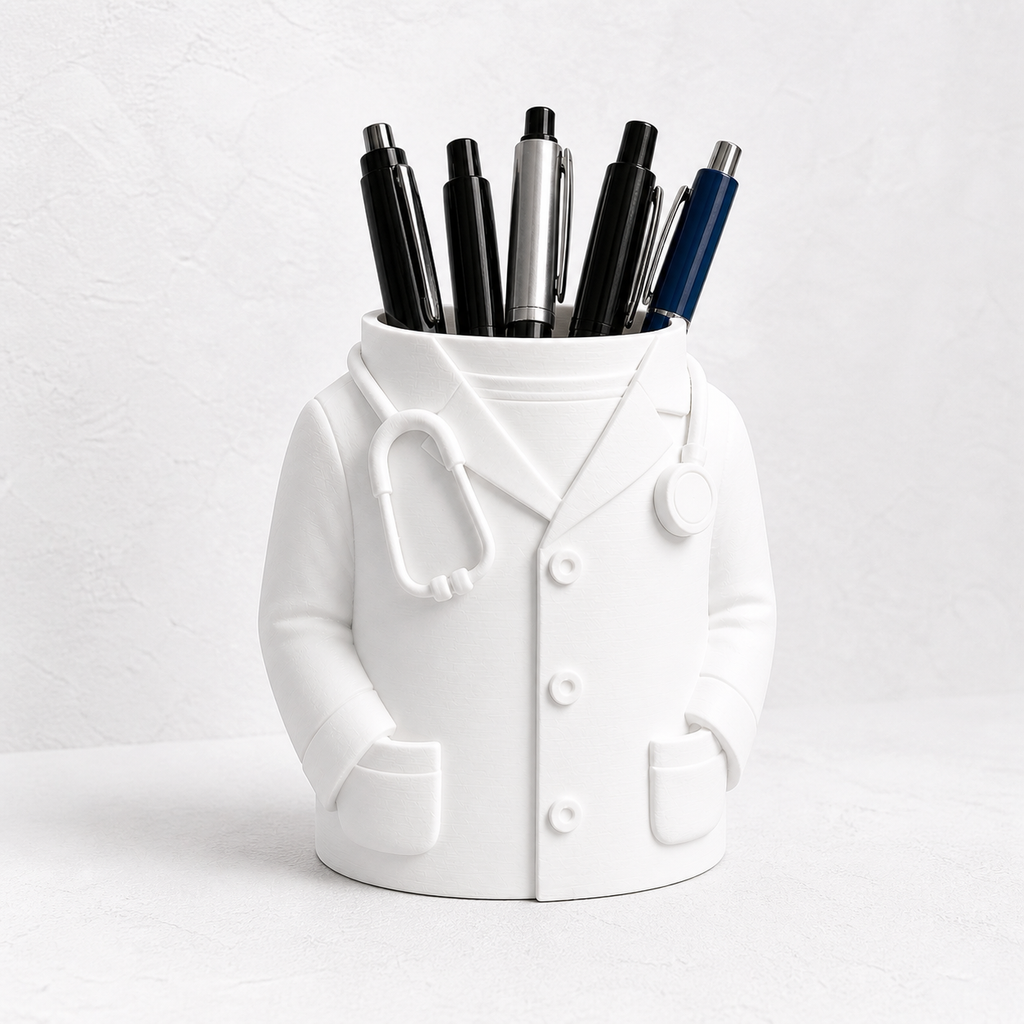 Doctor Pen Holder – Creative Desk Organizer| Medical Theme Stationery Holder