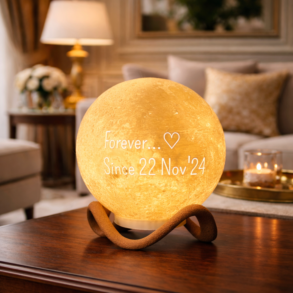 Personalized 3D Moon Lamp with Photo