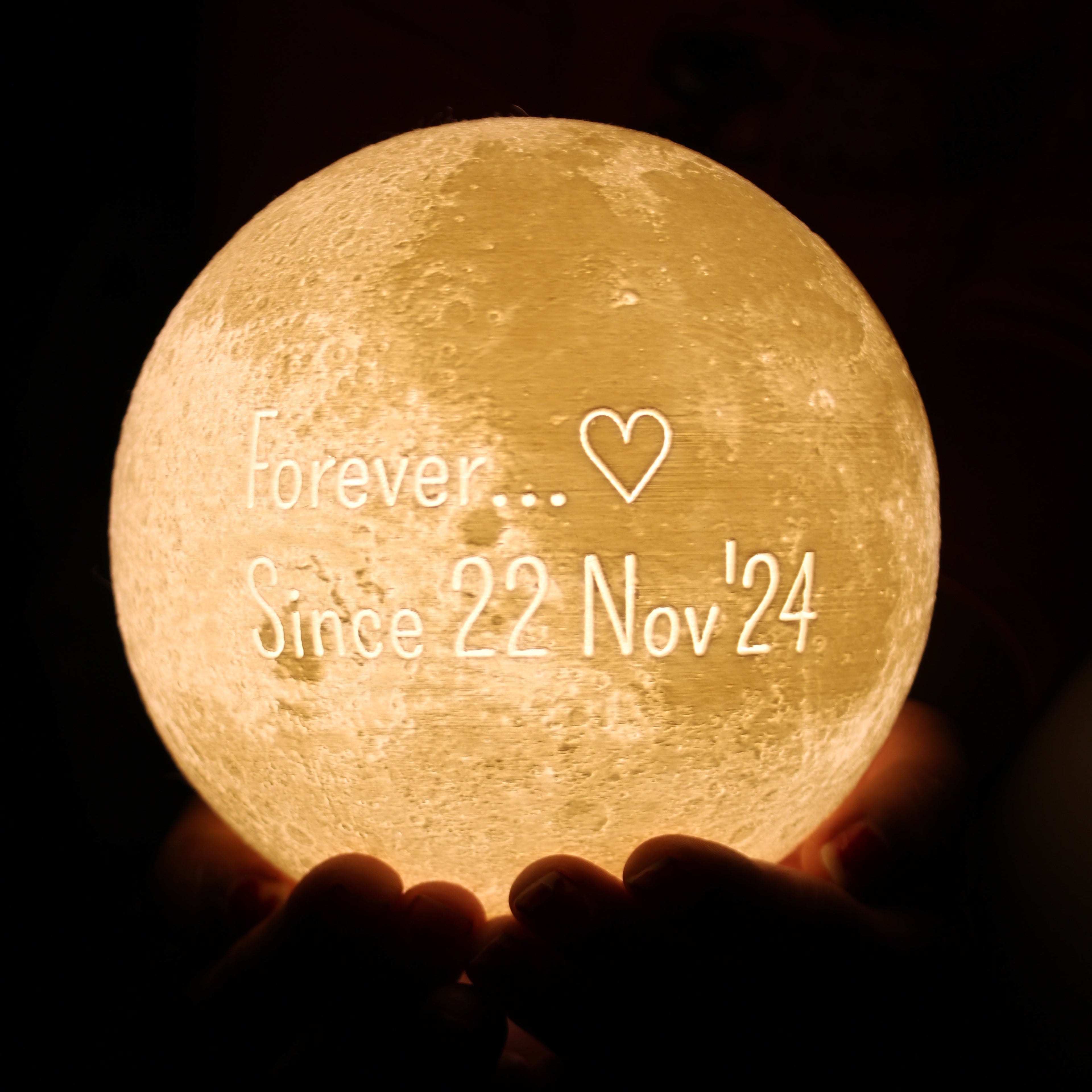 Personalized 3D Moon Lamp with Photo
