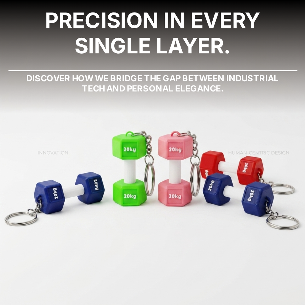 Gym Dumbbell Key Chain