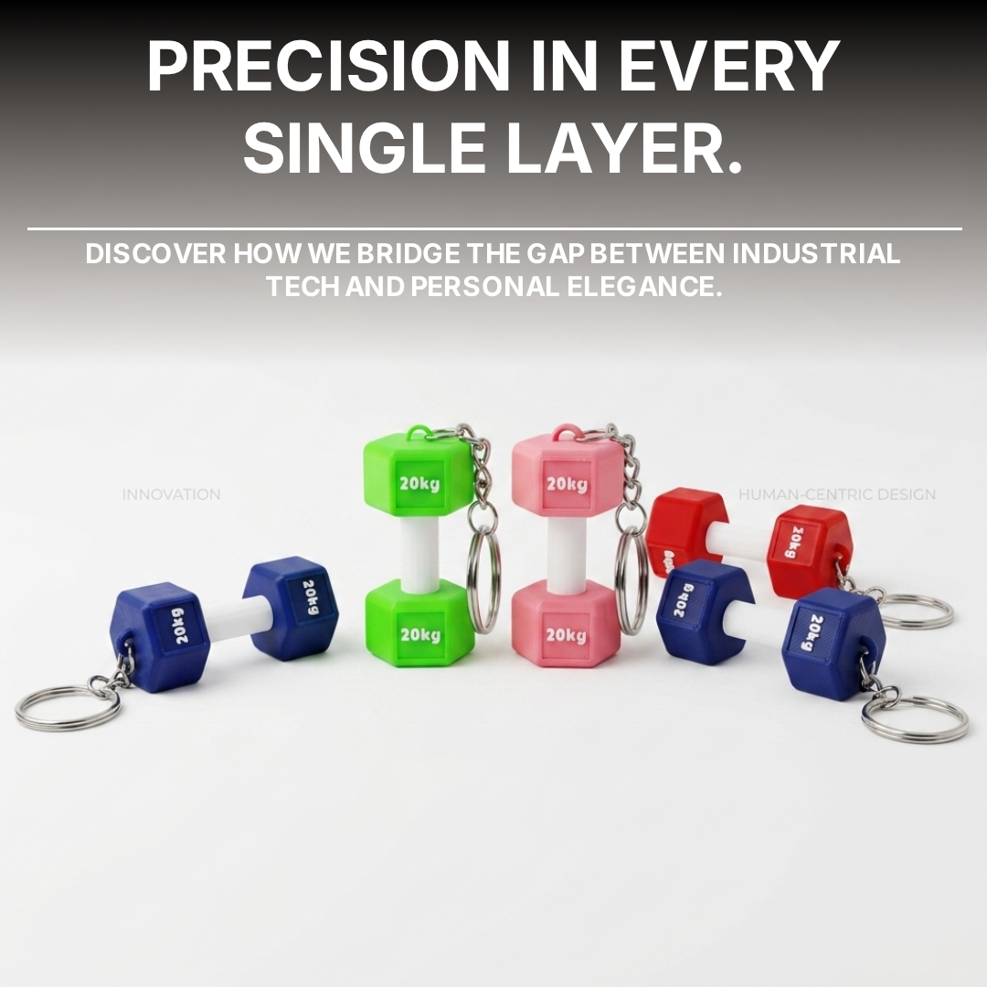 Gym Dumbbell Key Chain